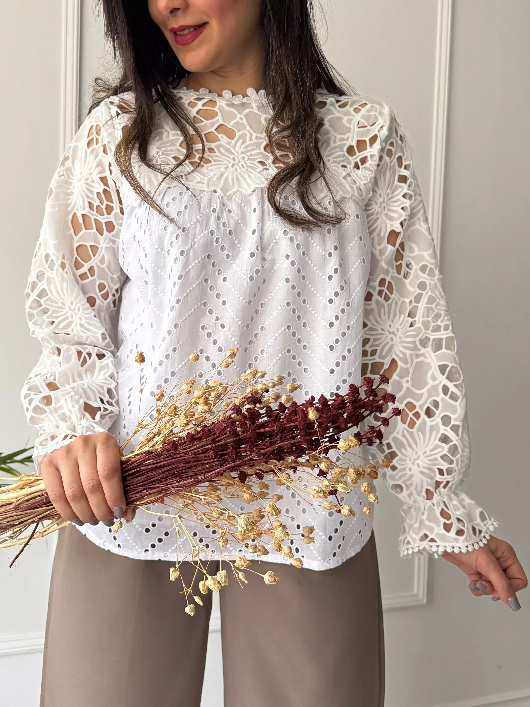 شومیز خامه دوزی گلسا